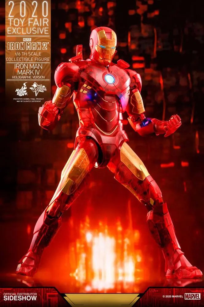 Iron Man 2 MM 1/6 Iron Man Mark IV (Holographic Version) 2020 Toy Fair Exklusive akciófigura 30 cm termékfotó