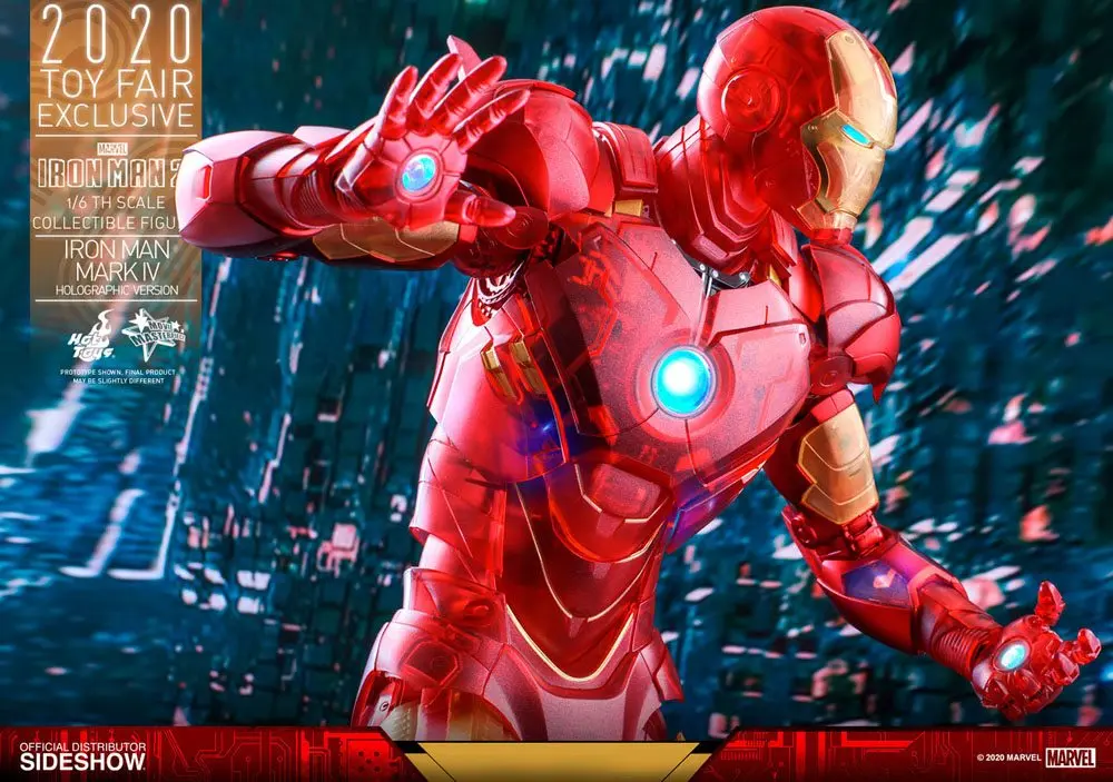 Iron Man 2 MM 1/6 Iron Man Mark IV (Holographic Version) 2020 Toy Fair Exklusive akciófigura 30 cm termékfotó