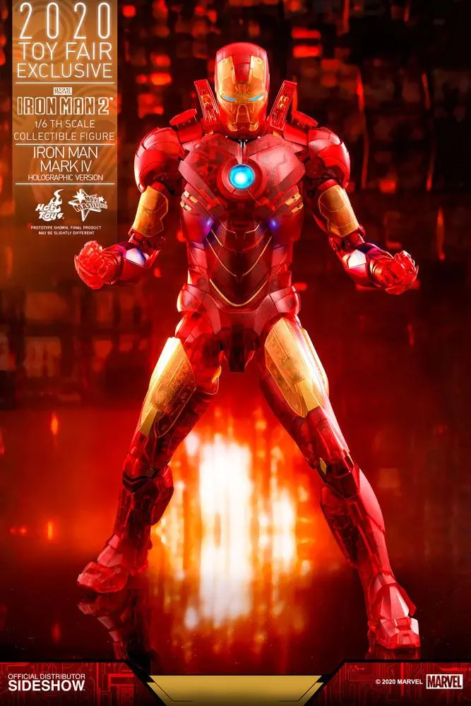 Iron Man 2 MM 1/6 Iron Man Mark IV (Holographic Version) 2020 Toy Fair Exklusive akciófigura 30 cm termékfotó