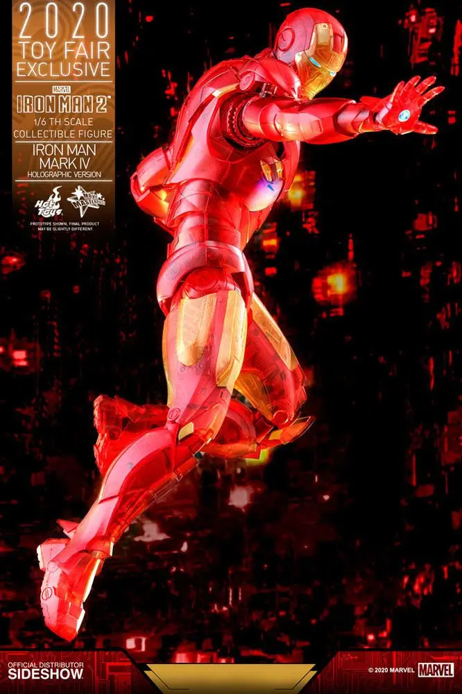 Iron Man 2 MM 1/6 Iron Man Mark IV (Holographic Version) 2020 Toy Fair Exklusive akciófigura 30 cm termékfotó