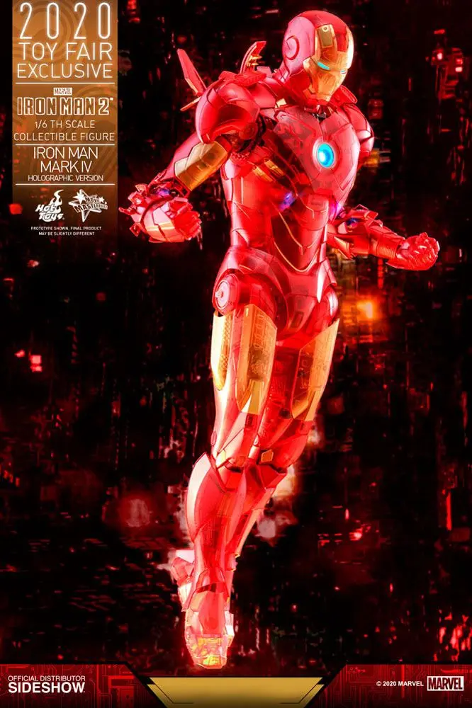 Iron Man 2 MM 1/6 Iron Man Mark IV (Holographic Version) 2020 Toy Fair Exklusive akciófigura 30 cm termékfotó