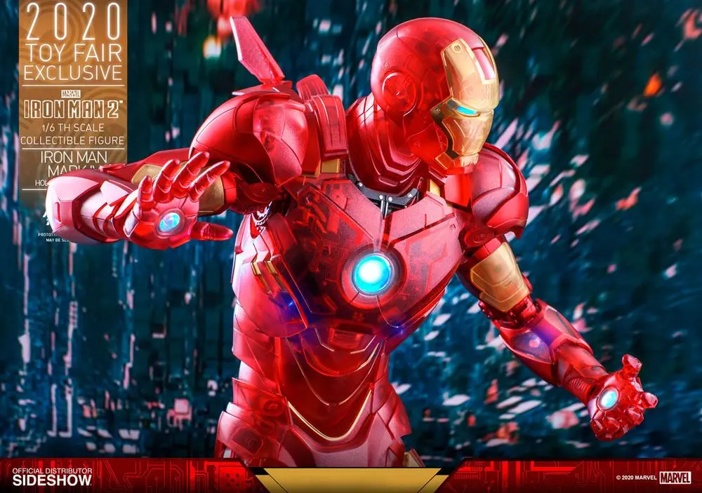 Iron Man 2 MM 1/6 Iron Man Mark IV (Holographic Version) 2020 Toy Fair Exklusive akciófigura 30 cm termékfotó