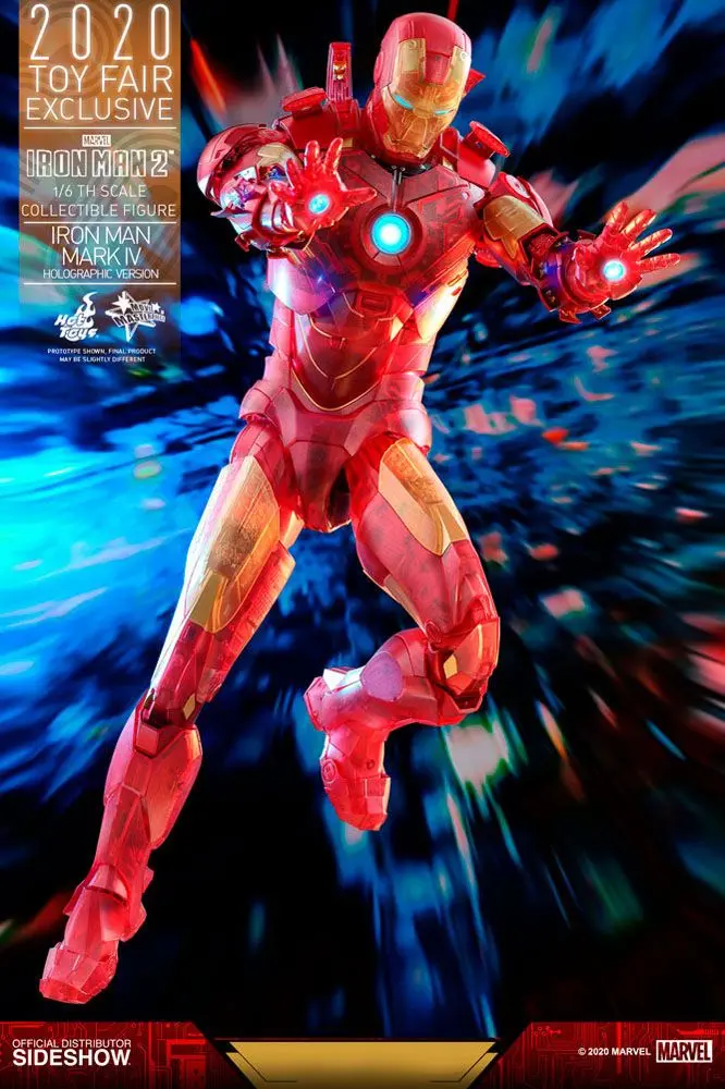 Iron Man 2 MM 1/6 Iron Man Mark IV (Holographic Version) 2020 Toy Fair Exklusive akciófigura 30 cm termékfotó
