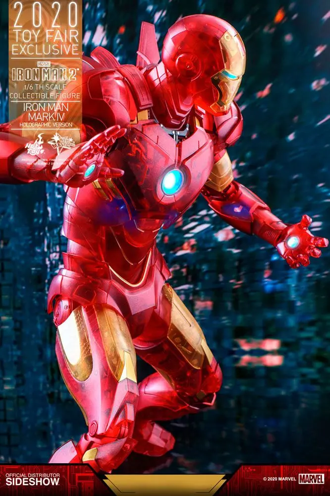 Iron Man 2 MM 1/6 Iron Man Mark IV (Holographic Version) 2020 Toy Fair Exklusive akciófigura 30 cm termékfotó