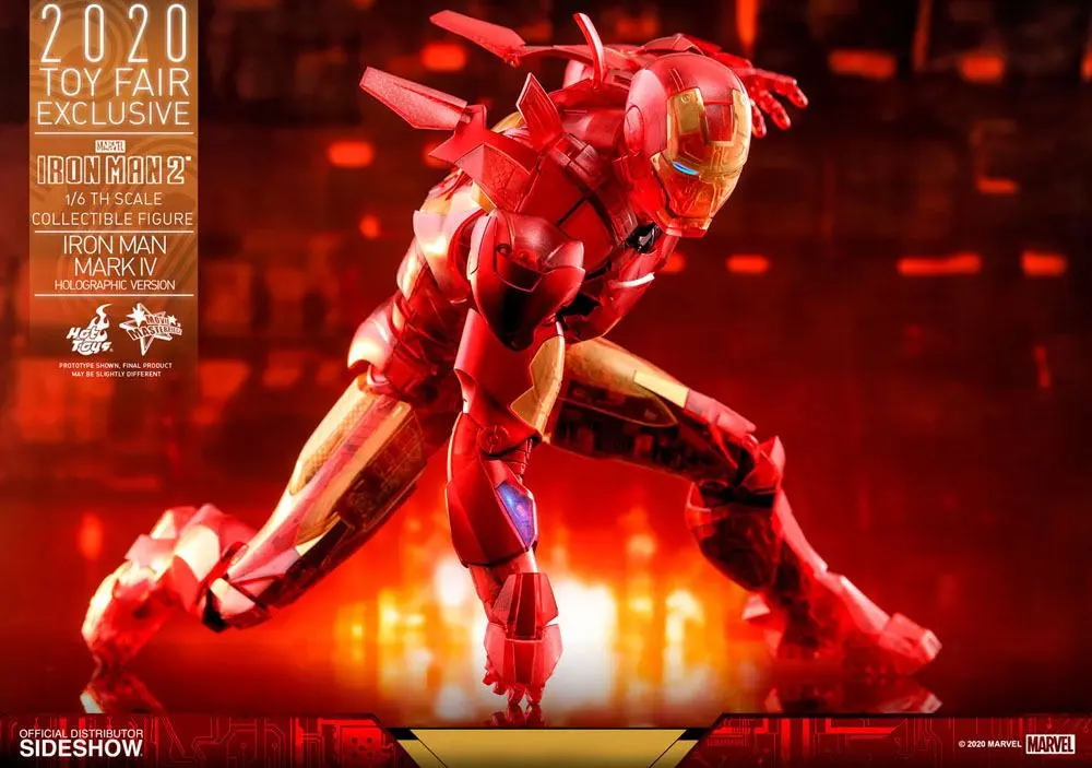 Iron Man 2 MM 1/6 Iron Man Mark IV (Holographic Version) 2020 Toy Fair Exklusive akciófigura 30 cm termékfotó