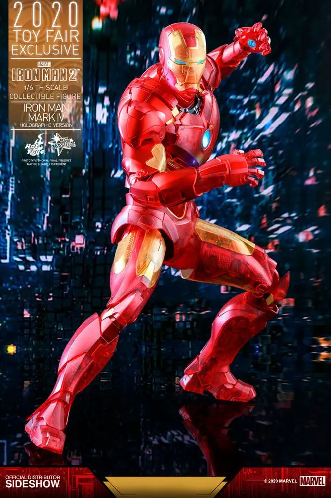Iron Man 2 MM 1/6 Iron Man Mark IV (Holographic Version) 2020 Toy Fair Exklusive akciófigura 30 cm termékfotó
