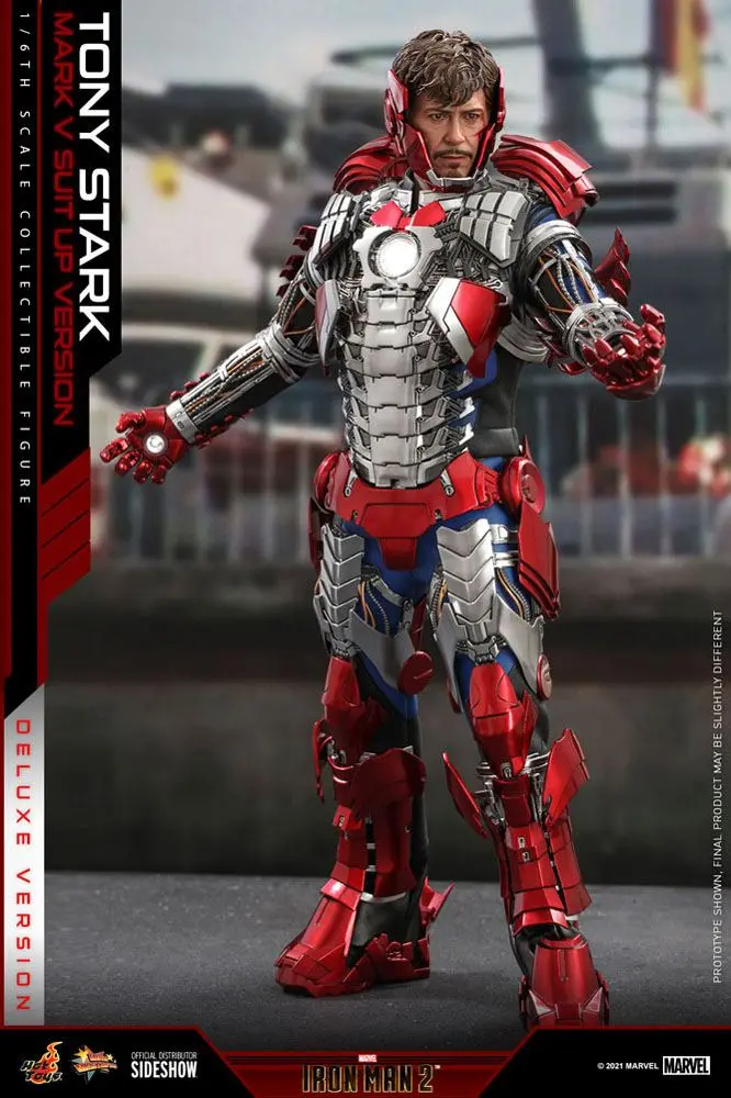 Iron Man 2 Movie Masterpiece  1/6 Tony Stark (Mark V Suit Up Version) Deluxe akciófigura 31 cm termékfotó