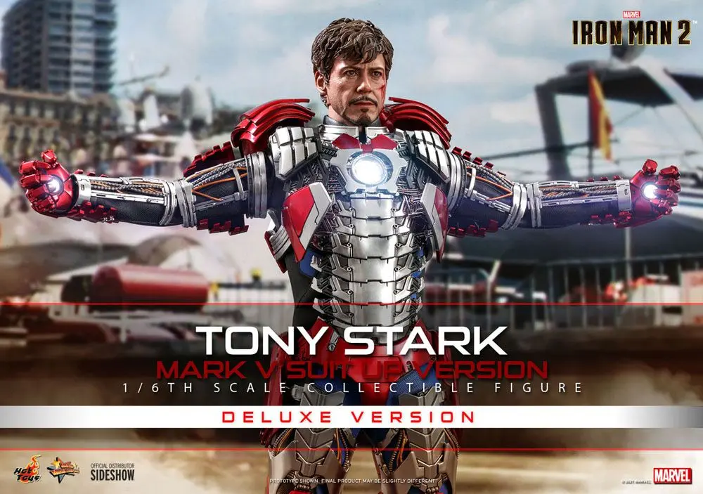 Iron Man 2 Movie Masterpiece  1/6 Tony Stark (Mark V Suit Up Version) Deluxe akciófigura 31 cm termékfotó