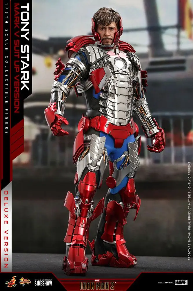 Iron Man 2 Movie Masterpiece  1/6 Tony Stark (Mark V Suit Up Version) Deluxe akciófigura 31 cm termékfotó