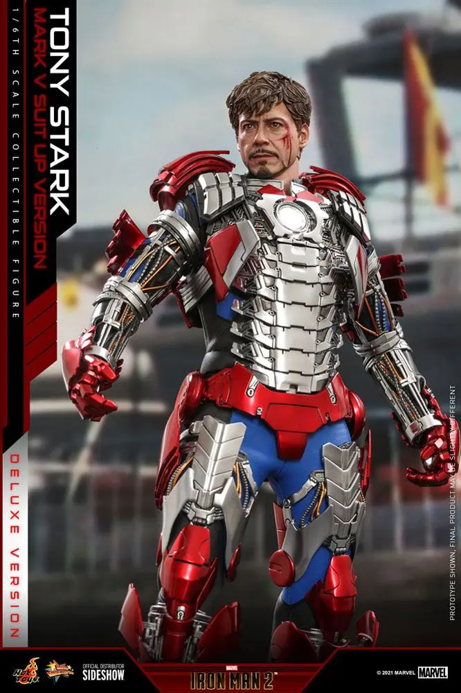 Iron Man 2 Movie Masterpiece  1/6 Tony Stark (Mark V Suit Up Version) Deluxe akciófigura 31 cm termékfotó