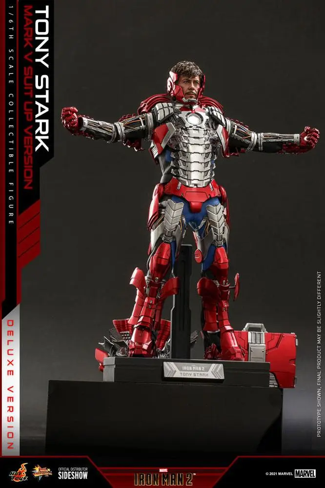 Iron Man 2 Movie Masterpiece  1/6 Tony Stark (Mark V Suit Up Version) Deluxe akciófigura 31 cm termékfotó