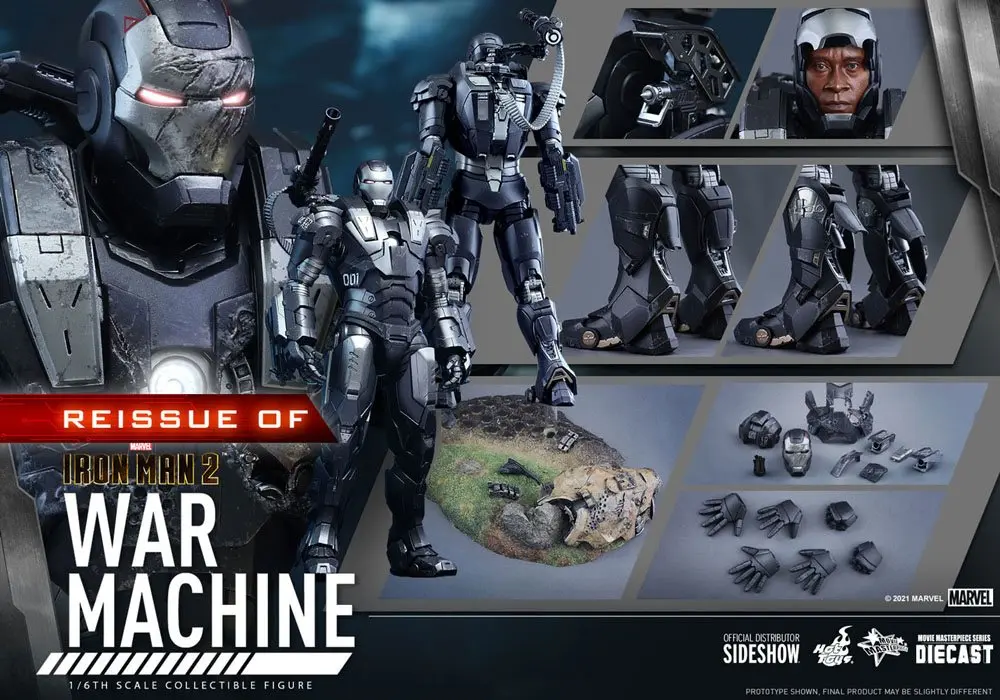 Iron Man 2 Movie Masterpiece 1/6 War Machine akciófigura 32 cm termékfotó