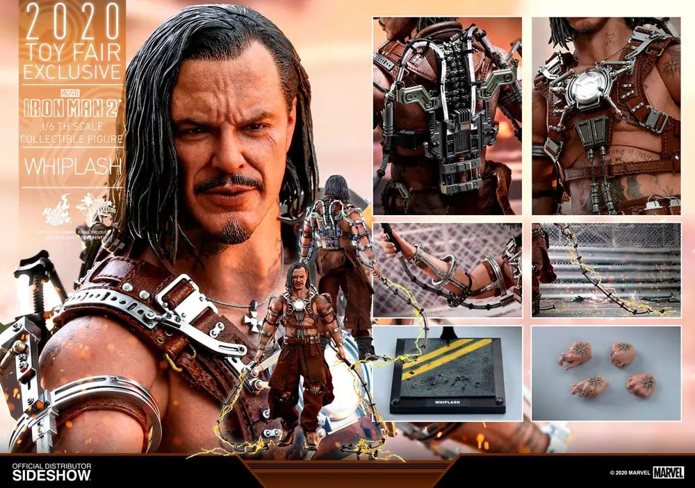 Iron Man 2 Movie Masterpiece 1/6 Whiplash 2020 Toy Fair Exclusive akciófigura 30 cm termékfotó
