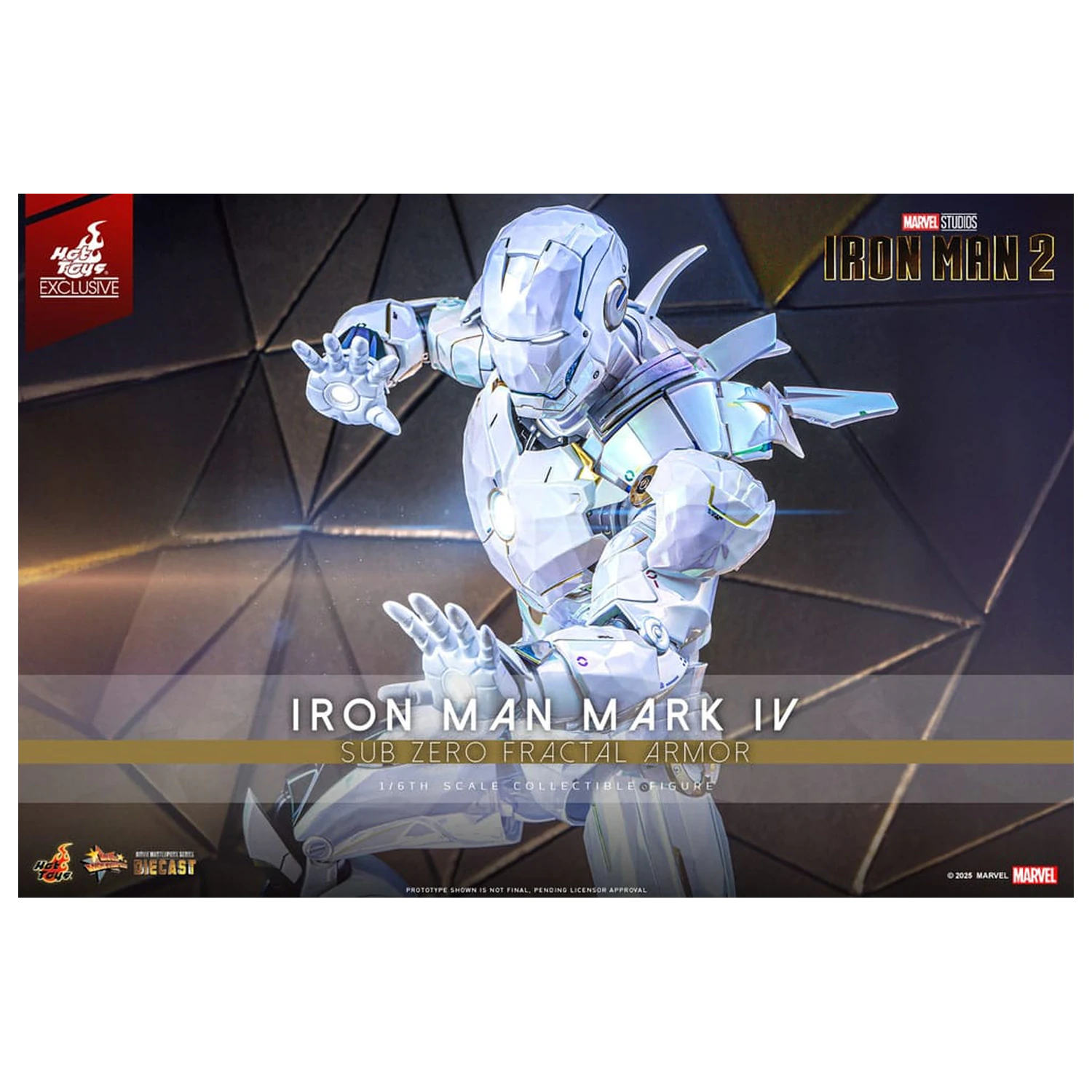 Iron Man 2 Movie Masterpiece Diecast 1/6 Iron Man Mark IV (Sub-Zero Fractal Armor) Hot Toys Exkluzív akciófigura 33 cm termékfotó