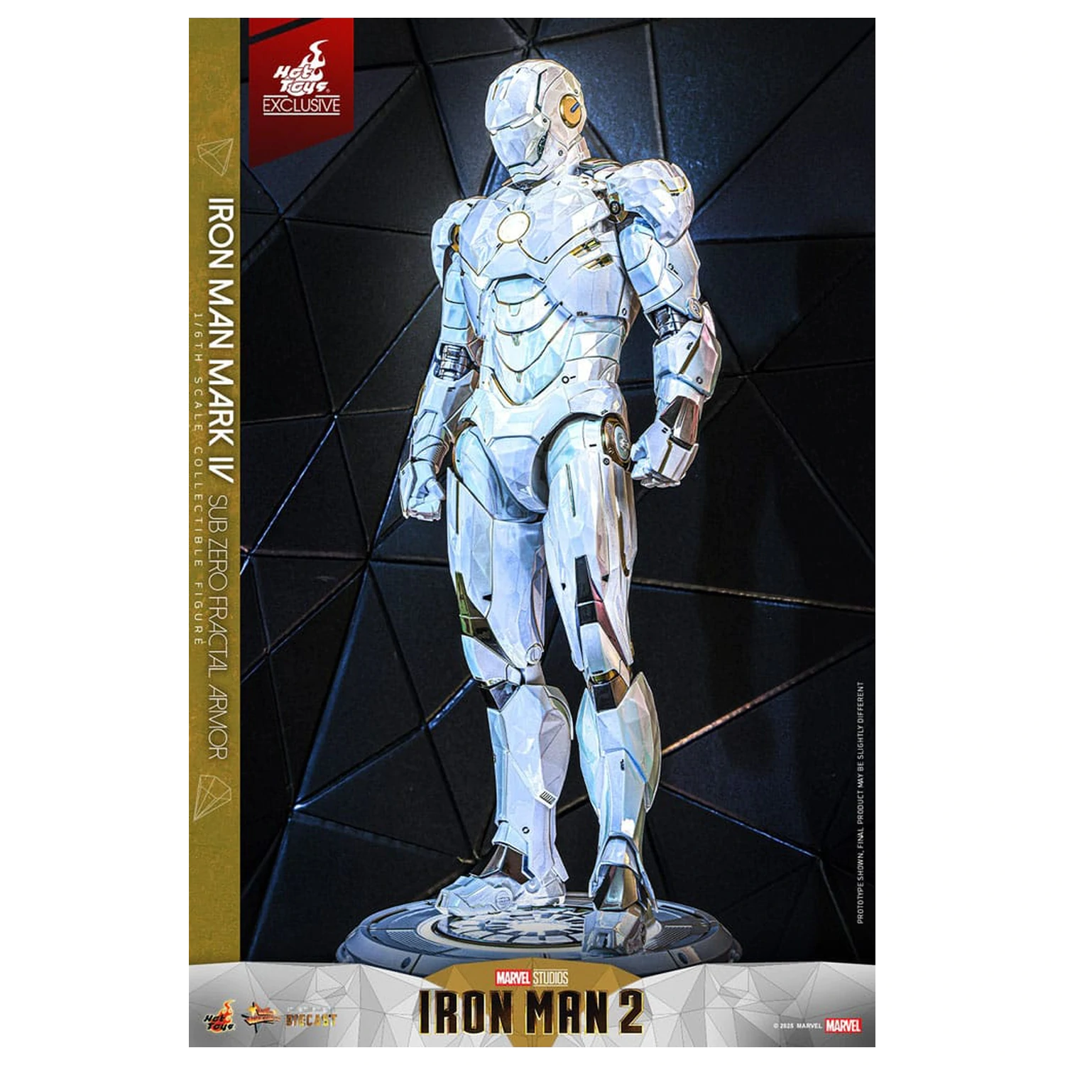 Iron Man 2 Movie Masterpiece Diecast 1/6 Iron Man Mark IV (Sub-Zero Fractal Armor) Hot Toys Exkluzív akciófigura 33 cm termékfotó