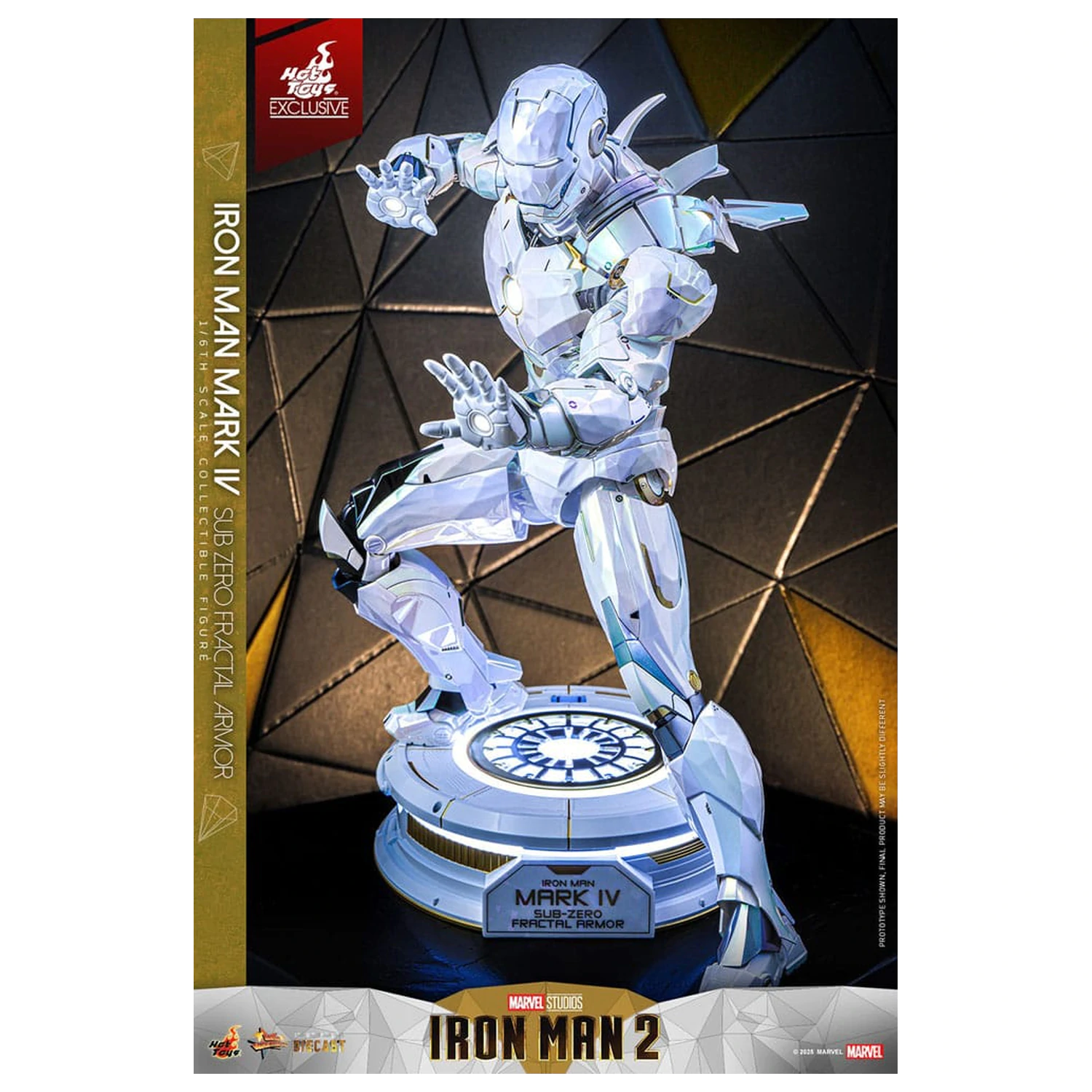 Iron Man 2 Movie Masterpiece Diecast 1/6 Iron Man Mark IV (Sub-Zero Fractal Armor) Hot Toys Exkluzív akciófigura 33 cm termékfotó