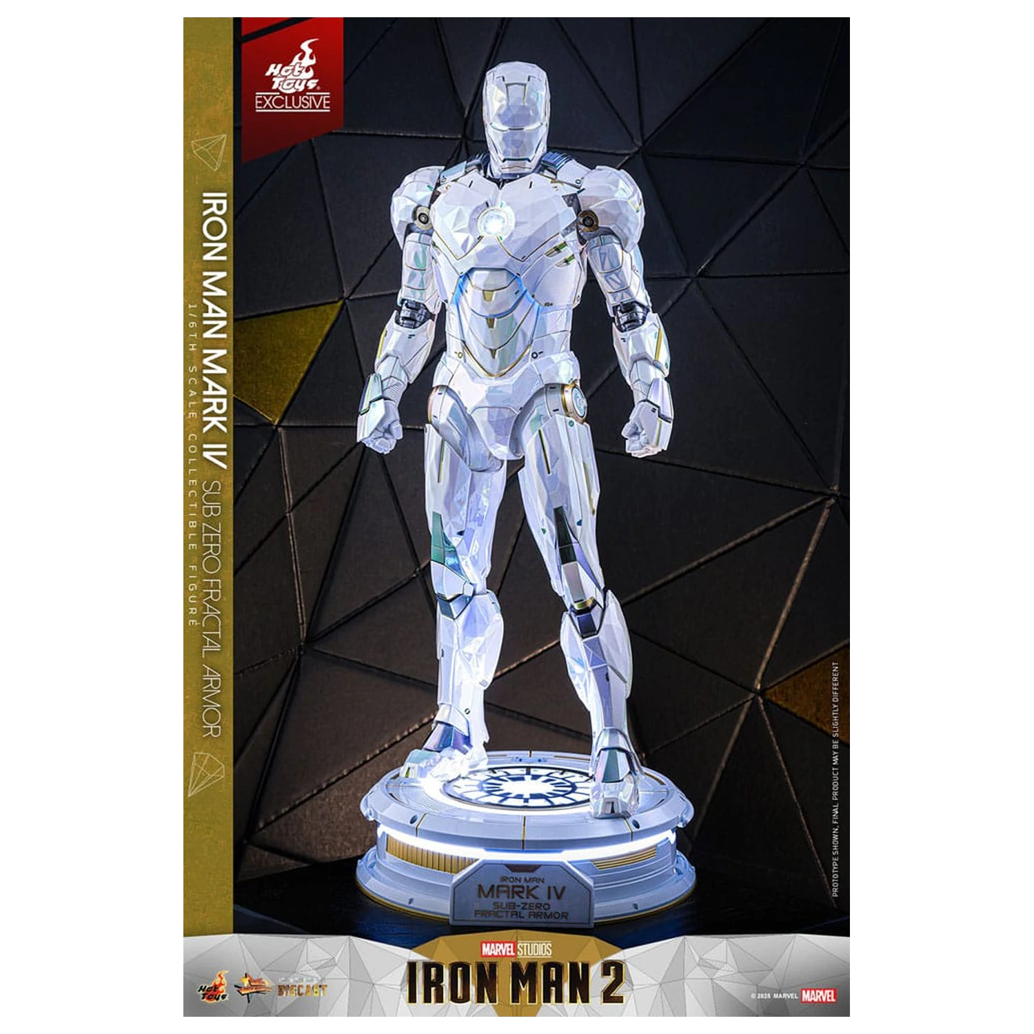 Iron Man 2 Movie Masterpiece Diecast 1/6 Iron Man Mark IV (Sub-Zero Fractal Armor) Hot Toys Exkluzív akciófigura 33 cm termékfotó