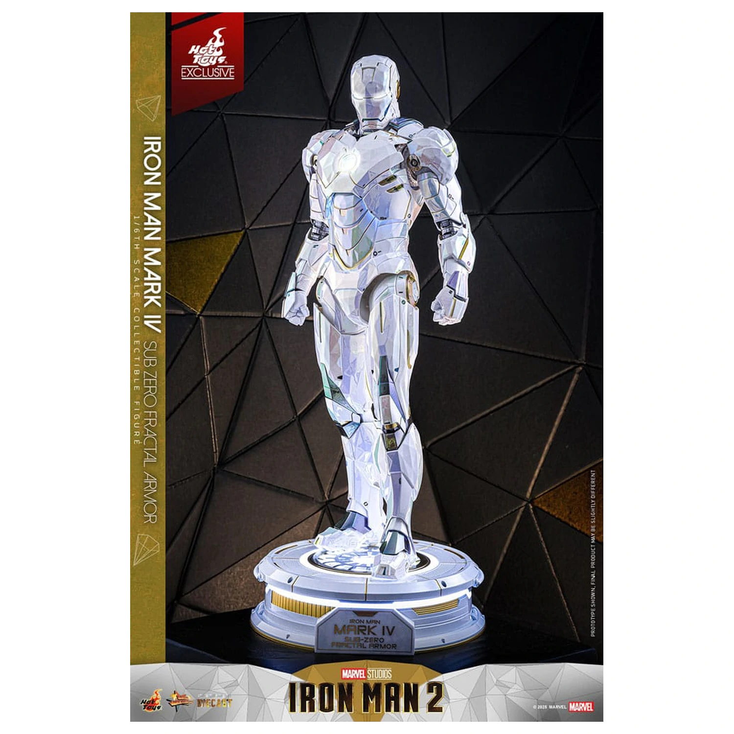 Iron Man 2 Movie Masterpiece Diecast 1/6 Iron Man Mark IV (Sub-Zero Fractal Armor) Hot Toys Exkluzív akciófigura 33 cm termékfotó