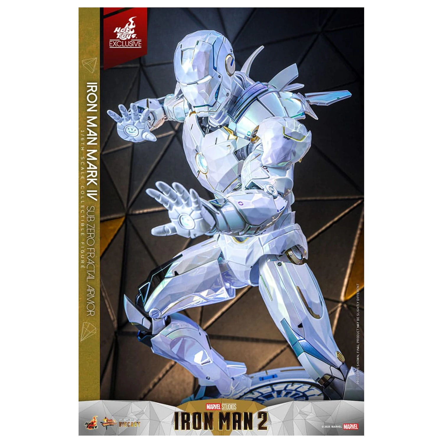 Iron Man 2 Movie Masterpiece Diecast 1/6 Iron Man Mark IV (Sub-Zero Fractal Armor) Hot Toys Exkluzív akciófigura 33 cm termékfotó
