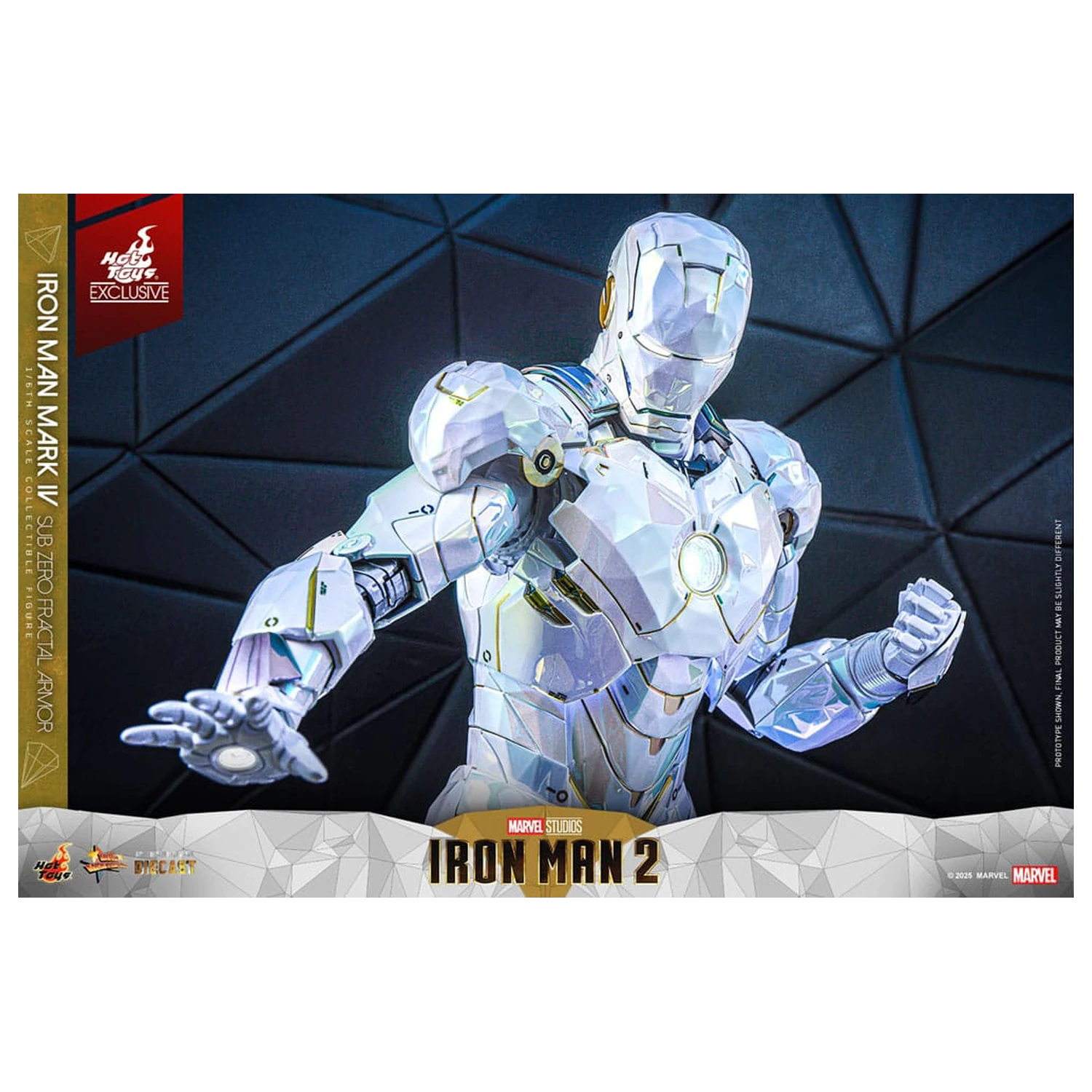 Iron Man 2 Movie Masterpiece Diecast 1/6 Iron Man Mark IV (Sub-Zero Fractal Armor) Hot Toys Exkluzív akciófigura 33 cm termékfotó