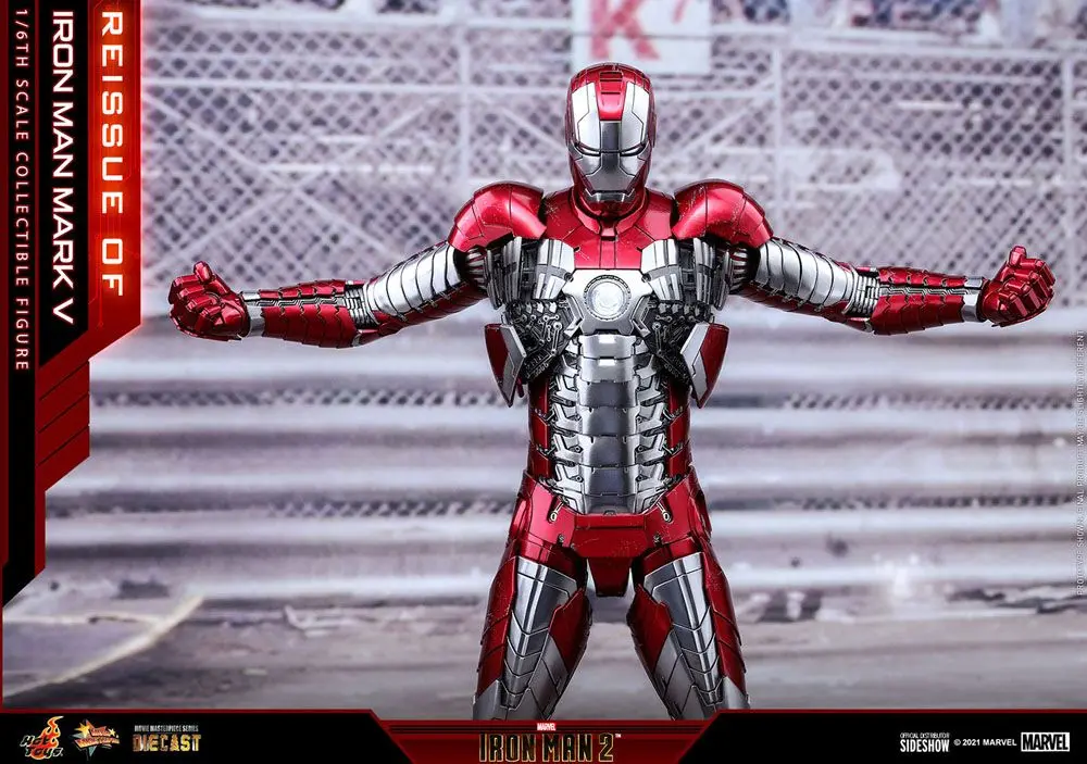 Iron Man 2 Movie Masterpiece Series Diecast 1/6 Iron Man Mark V akciófigura 32 cm termékfotó