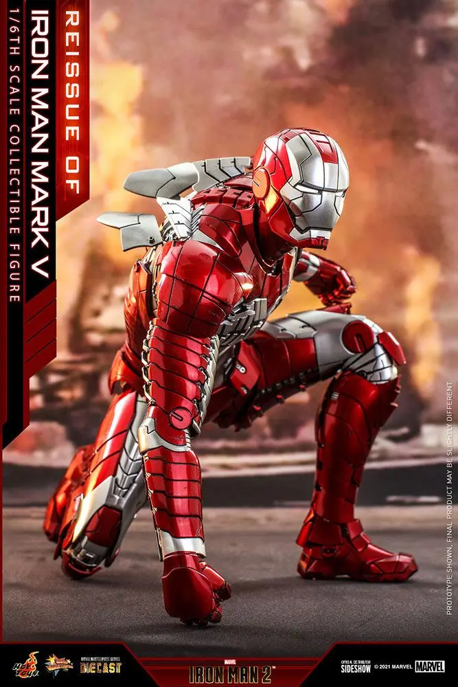 Iron Man 2 Movie Masterpiece Series Diecast 1/6 Iron Man Mark V akciófigura 32 cm termékfotó