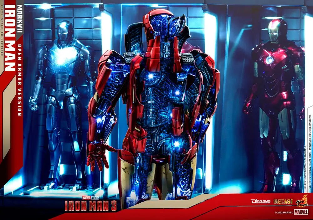 Iron Man 3 1/6 Iron Man Mark VII (Open Armor Version) Diorama szobor figura 32 cm termékfotó