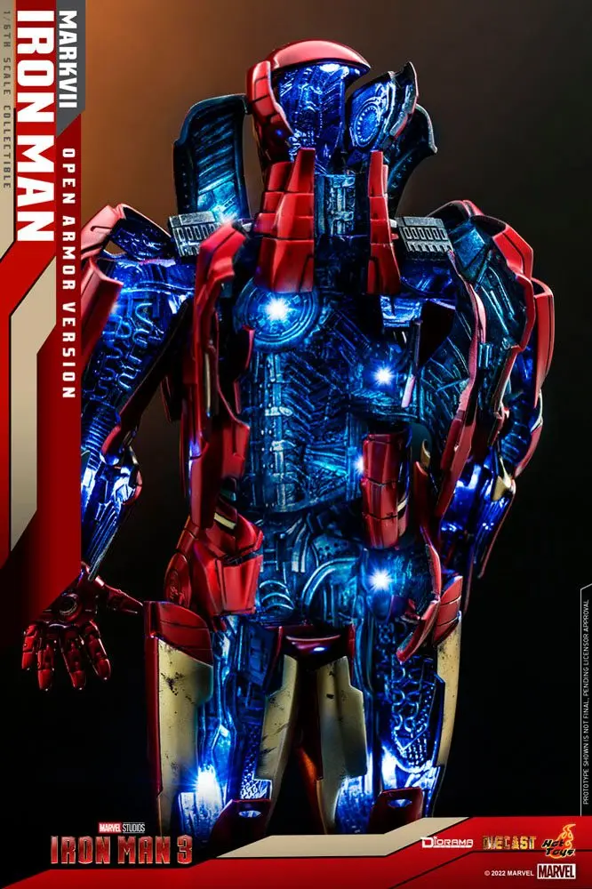 Iron Man 3 1/6 Iron Man Mark VII (Open Armor Version) Diorama szobor figura 32 cm termékfotó