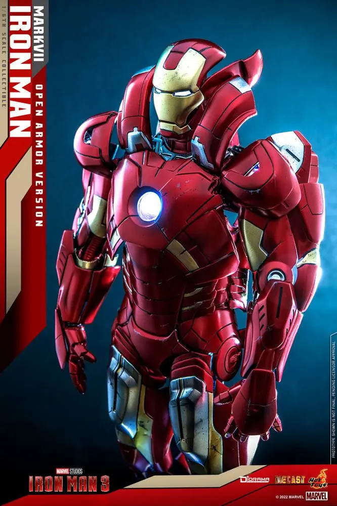 Iron Man 3 1/6 Iron Man Mark VII (Open Armor Version) Diorama szobor figura 32 cm termékfotó