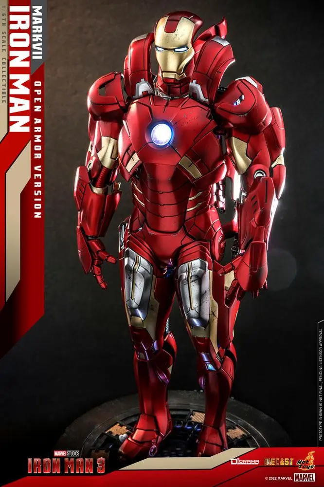 Iron Man 3 1/6 Iron Man Mark VII (Open Armor Version) Diorama szobor figura 32 cm termékfotó