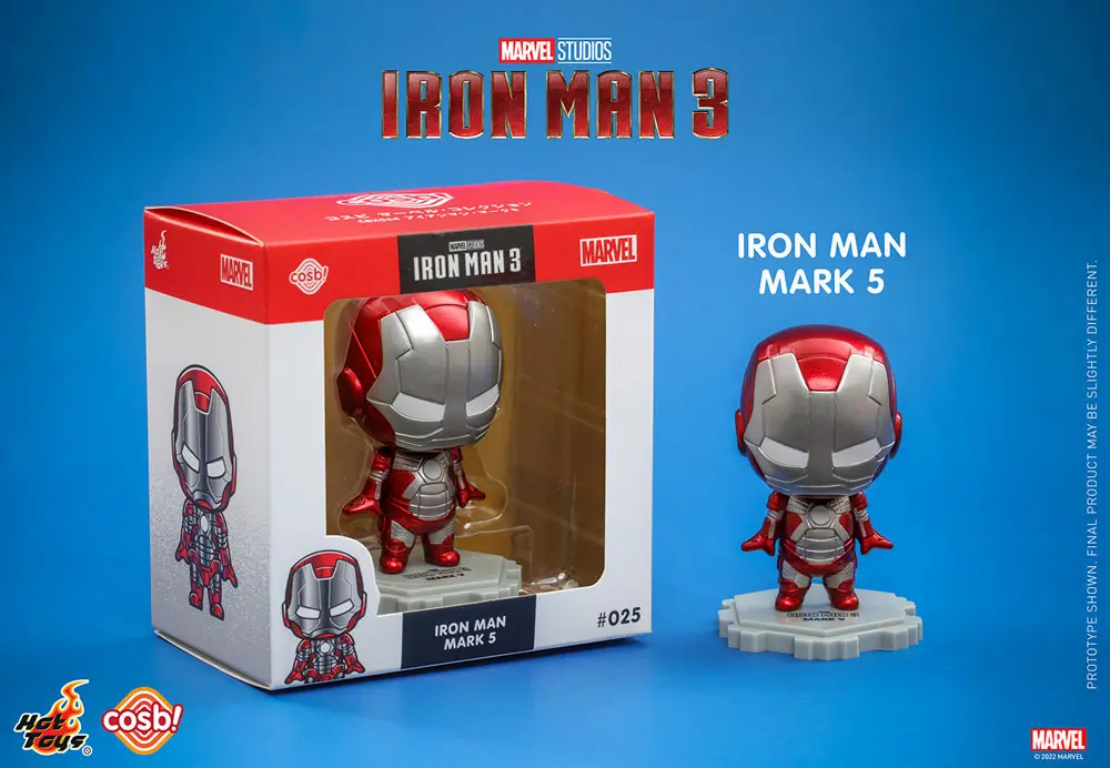 Iron Man 3 Cosbi Mini figura Iron Man Mark 5 8 cm termékfotó