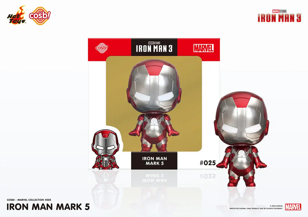 Iron Man 3 Cosbi Mini figura Iron Man Mark 5 8 cm termékfotó