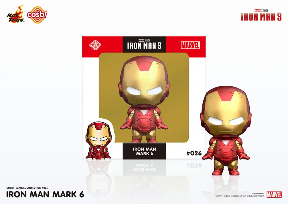 Iron Man 3 Cosbi Mini figura Iron Man Mark 6 8 cm termékfotó