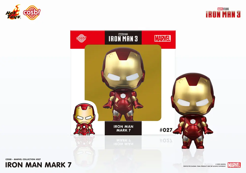 Iron Man 3 Cosbi Mini figura Iron Man Mark 7 8 cm termékfotó