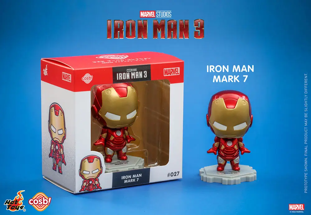 Iron Man 3 Cosbi Mini figura Iron Man Mark 7 8 cm termékfotó
