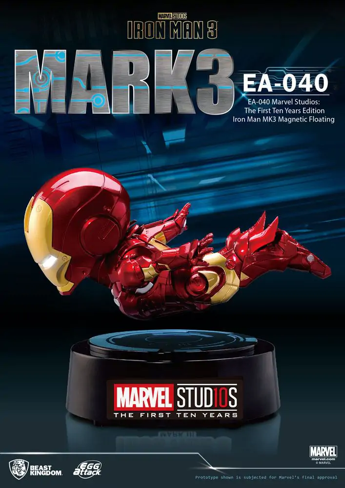 Iron Man 3 Egg Attack Floating Model Iron Man Mark III The First Ten Years Edition figura 16 cm termékfotó