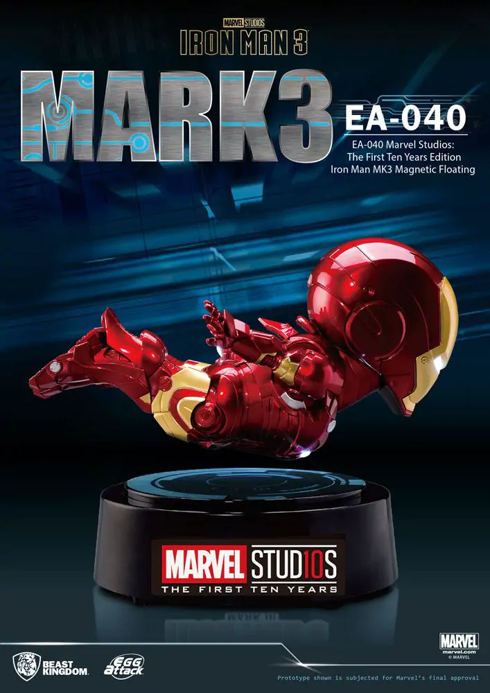 Iron Man 3 Egg Attack Floating Model Iron Man Mark III The First Ten Years Edition figura 16 cm termékfotó