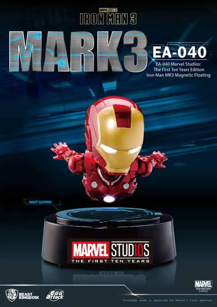 Iron Man 3 Egg Attack Floating Model Iron Man Mark III The First Ten Years Edition figura 16 cm termékfotó