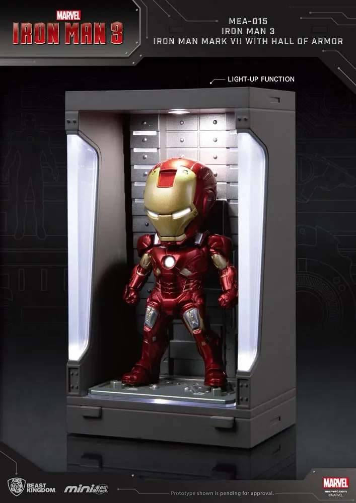 Iron Man 3 Mini Egg Attack akciófigura Hall of Armor Iron Man Mark VII 8 cm termékfotó