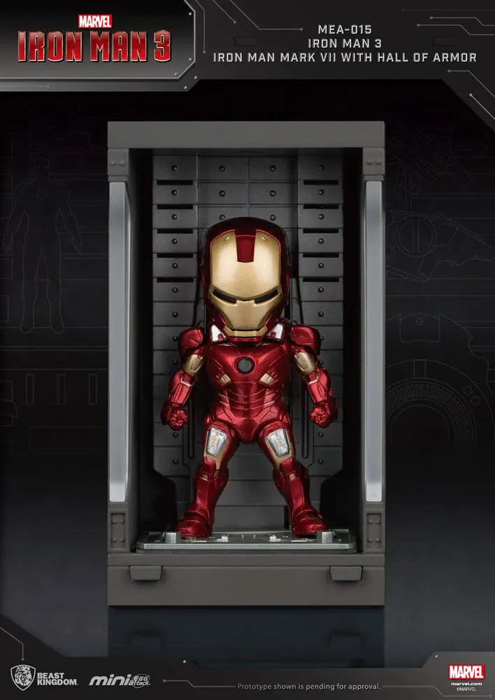 Iron Man 3 Mini Egg Attack akciófigura Hall of Armor Iron Man Mark VII 8 cm termékfotó