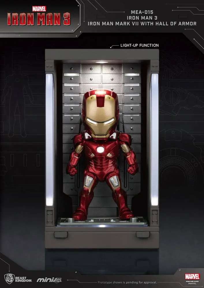 Iron Man 3 Mini Egg Attack akciófigura Hall of Armor Iron Man Mark VII 8 cm termékfotó