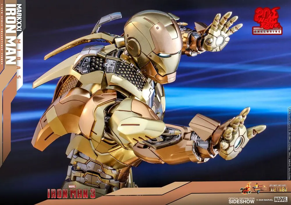 Iron Man 3 Movie Masterpiece 1/6 Iron Man Mark XXI Midas Hot Toys Exkluzív akciófigura 32 cm termékfotó