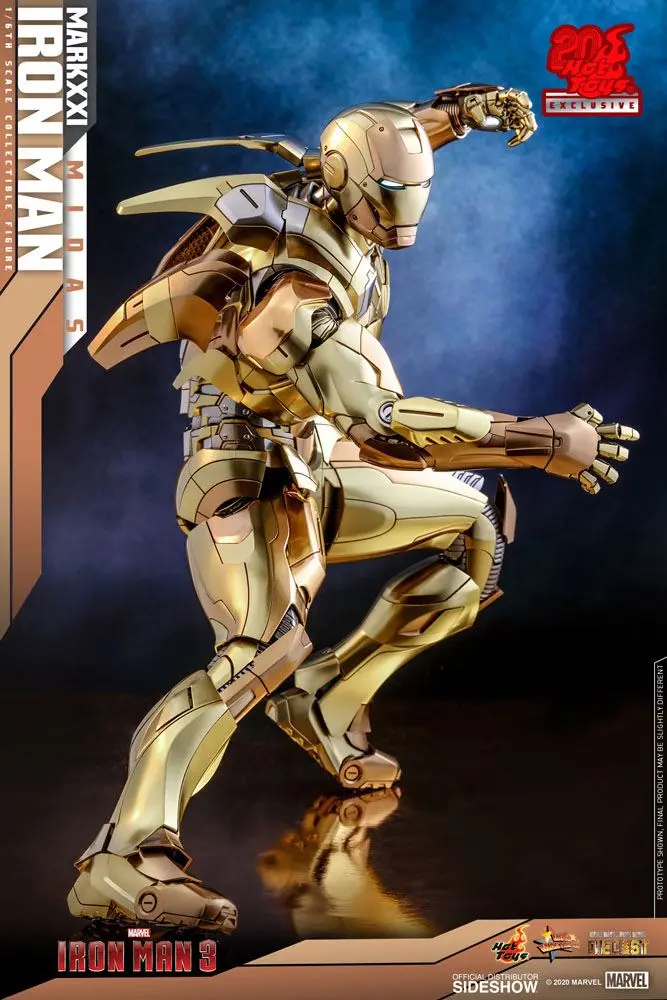Iron Man 3 Movie Masterpiece 1/6 Iron Man Mark XXI Midas Hot Toys Exkluzív akciófigura 32 cm termékfotó