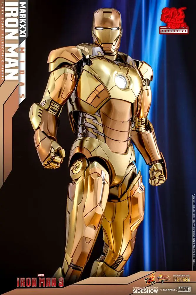 Iron Man 3 Movie Masterpiece 1/6 Iron Man Mark XXI Midas Hot Toys Exkluzív akciófigura 32 cm termékfotó