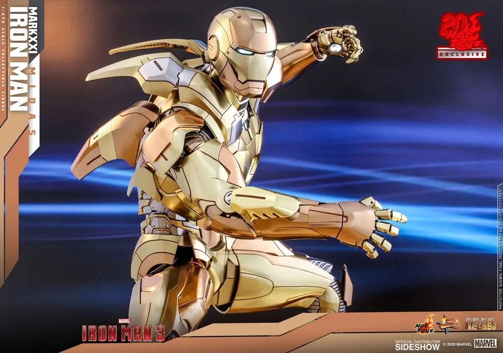 Iron Man 3 Movie Masterpiece 1/6 Iron Man Mark XXI Midas Hot Toys Exkluzív akciófigura 32 cm termékfotó
