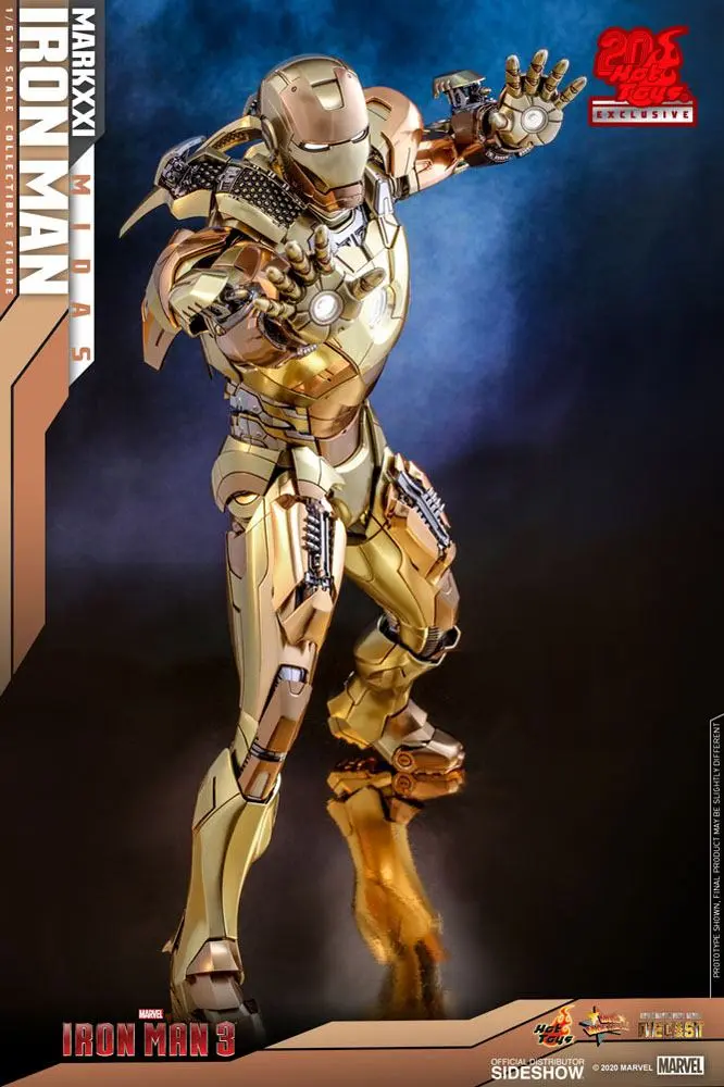 Iron Man 3 Movie Masterpiece 1/6 Iron Man Mark XXI Midas Hot Toys Exkluzív akciófigura 32 cm termékfotó