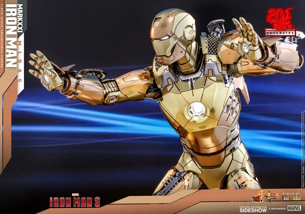 Iron Man 3 Movie Masterpiece 1/6 Iron Man Mark XXI Midas Hot Toys Exkluzív akciófigura 32 cm termékfotó