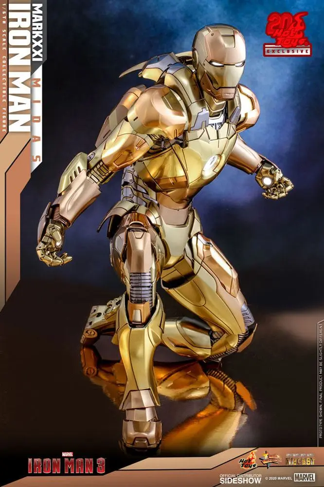 Iron Man 3 Movie Masterpiece 1/6 Iron Man Mark XXI Midas Hot Toys Exkluzív akciófigura 32 cm termékfotó