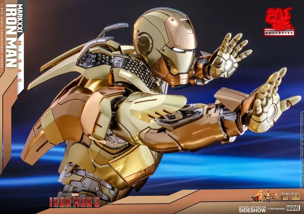 Iron Man 3 Movie Masterpiece 1/6 Iron Man Mark XXI Midas Hot Toys Exkluzív akciófigura 32 cm termékfotó