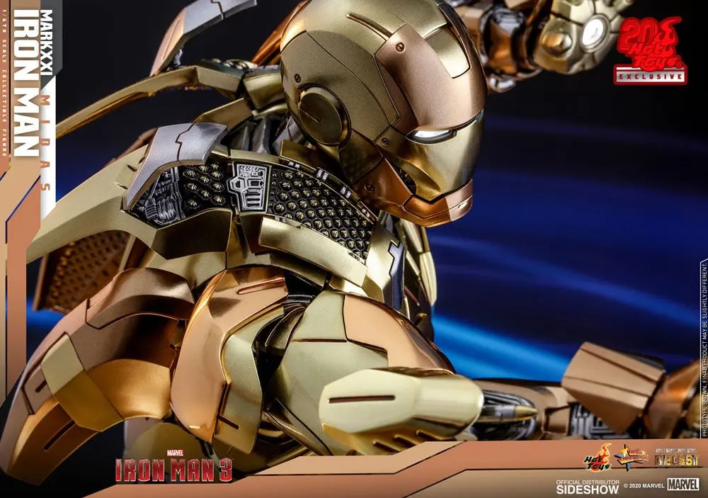 Iron Man 3 Movie Masterpiece 1/6 Iron Man Mark XXI Midas Hot Toys Exkluzív akciófigura 32 cm termékfotó